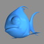 3d model cartoon fish
