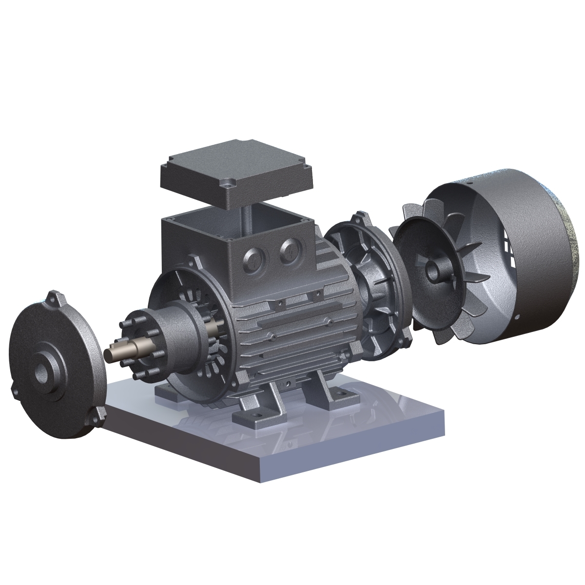 3d model 63 electric motor