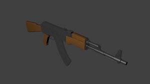 Ak 47 Blender Models For Download Turbosquid - avtomat kalashnikov 1947 ak 47 roblox