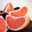 3d model grapefruit quarter orange