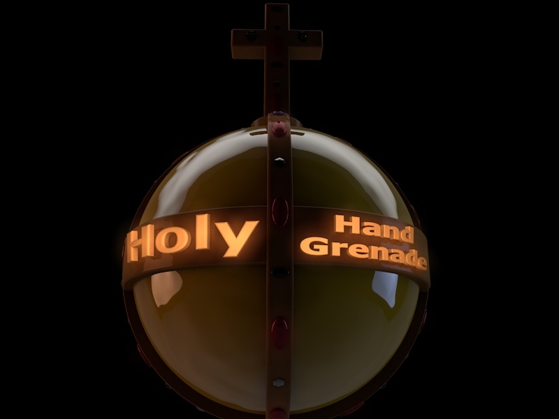 free holy hand grenade 3d model