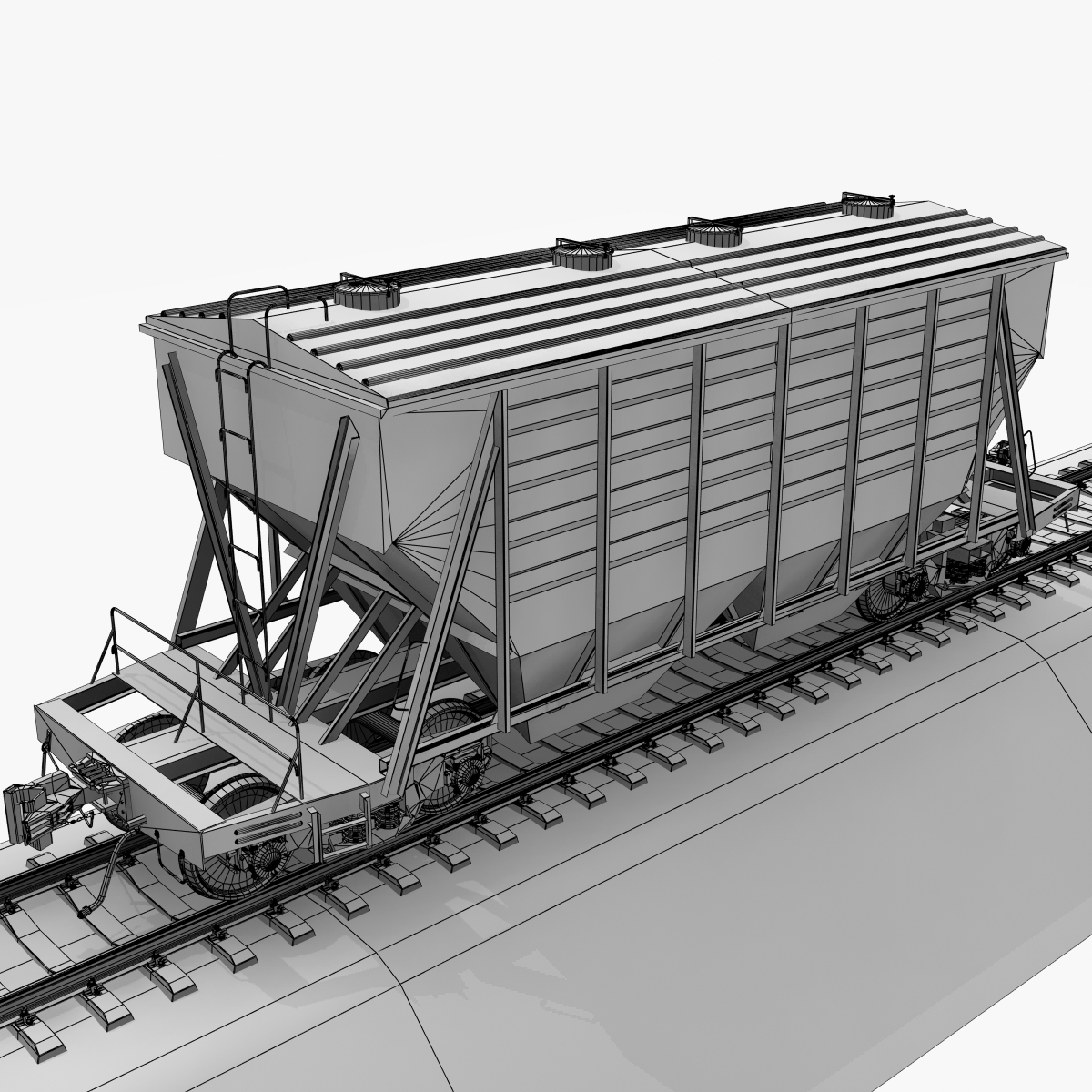 3d russian hopper railway
