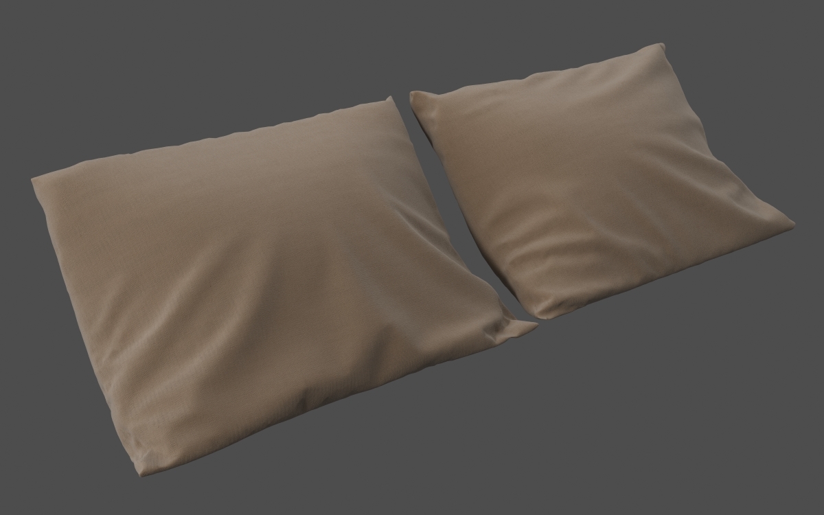 free realistic pillow 3d model