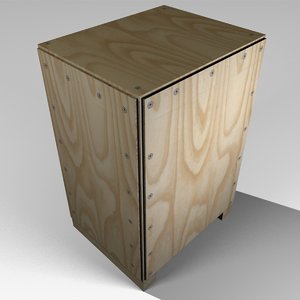 small wooden crate 3d model