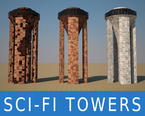 free 3ds mode sci fi towers