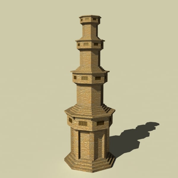 3d model of castle persian