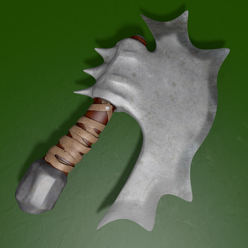 3d model small battle axe