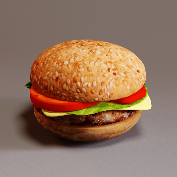 hamburger burger 3d model