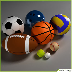 3d sports balls
