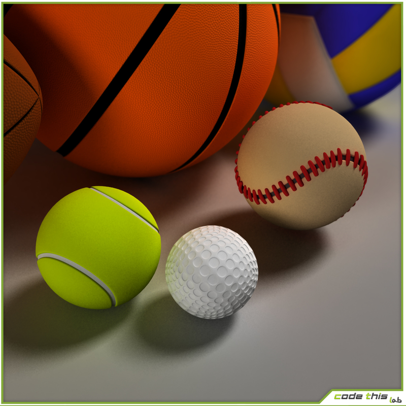 3d sports balls