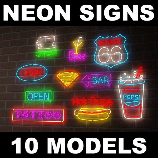 Neon Light 3D Models for Download | TurboSquid