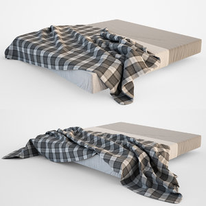 3dsmax bed blanket set