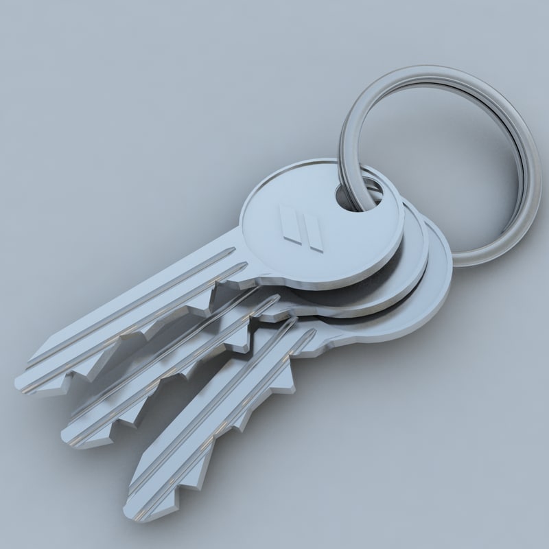 3d model key keychain chain