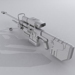 3d custom sniper rifle - model
