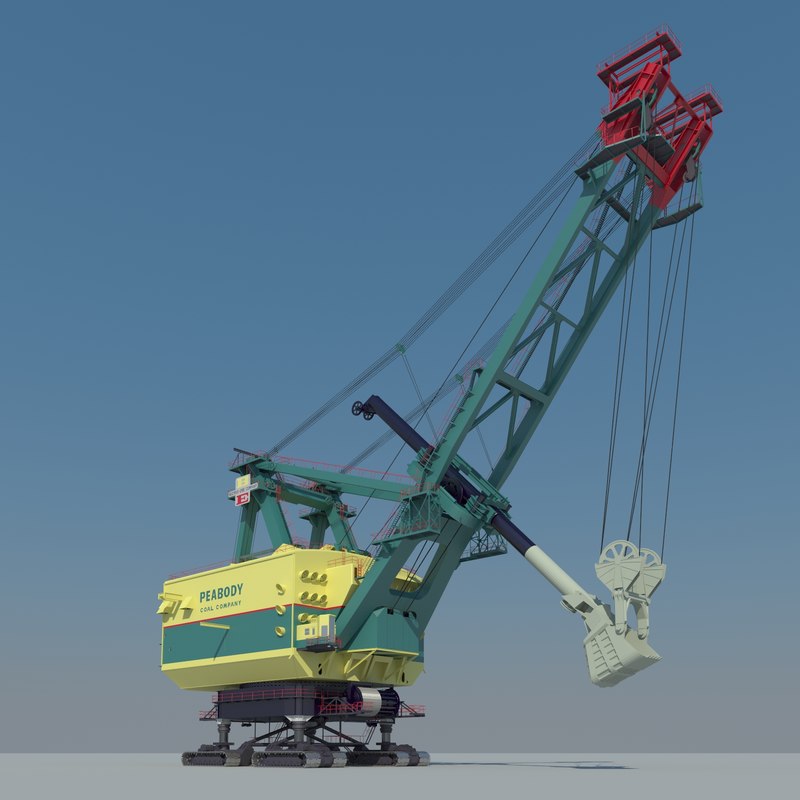3d model of power shovel