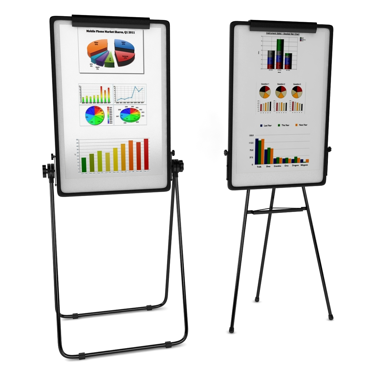 3ds max flip chart easel