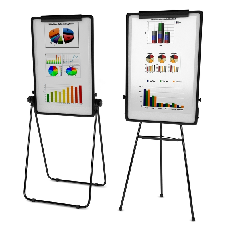 3ds max flip chart easel