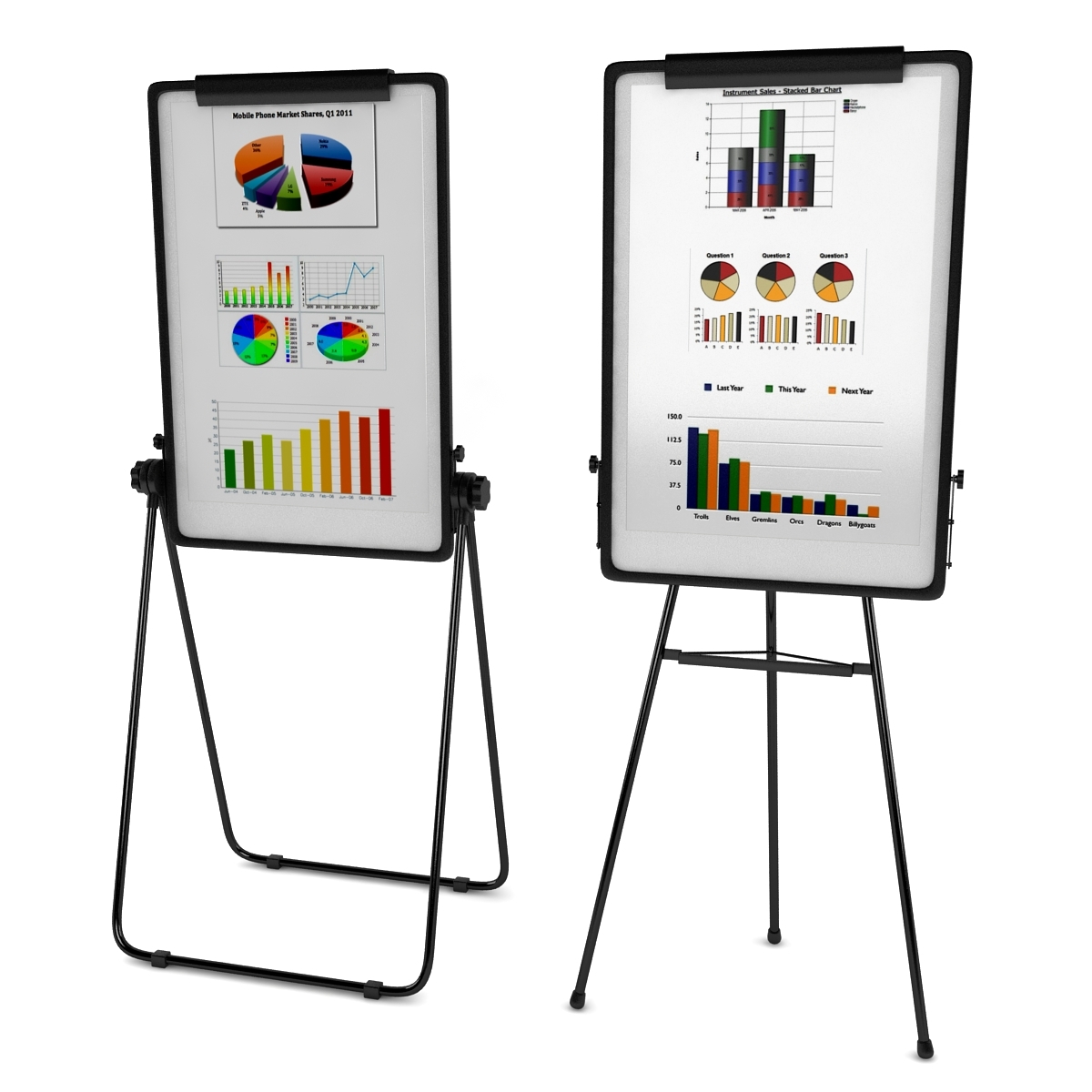 3ds max flip chart easel