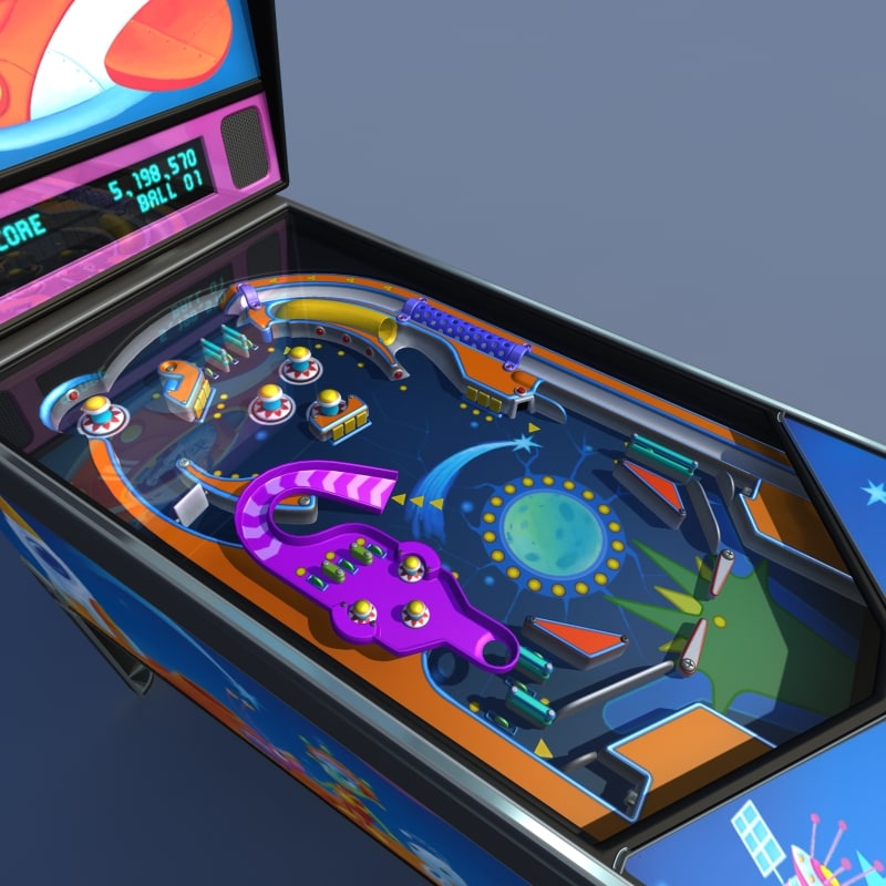 3d model pinball machine 02