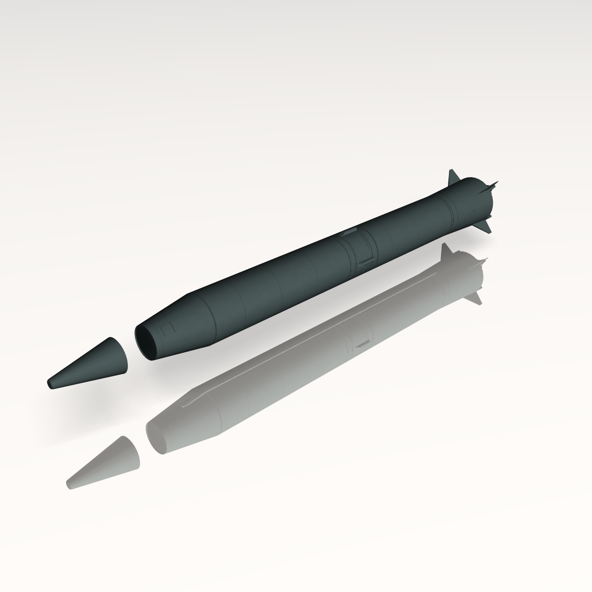 soviet ss-5 skean missile 3d model