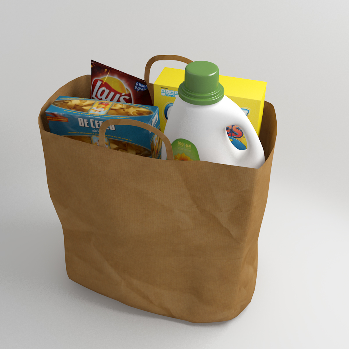 购物袋3d模型3d模型