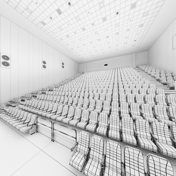 3d model imax interior scene