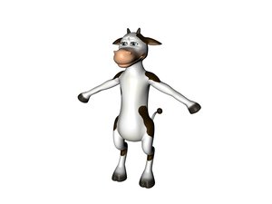 standing cow 3d c4d