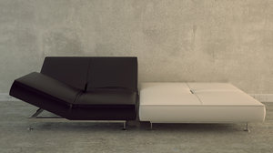 3d model damier sofa