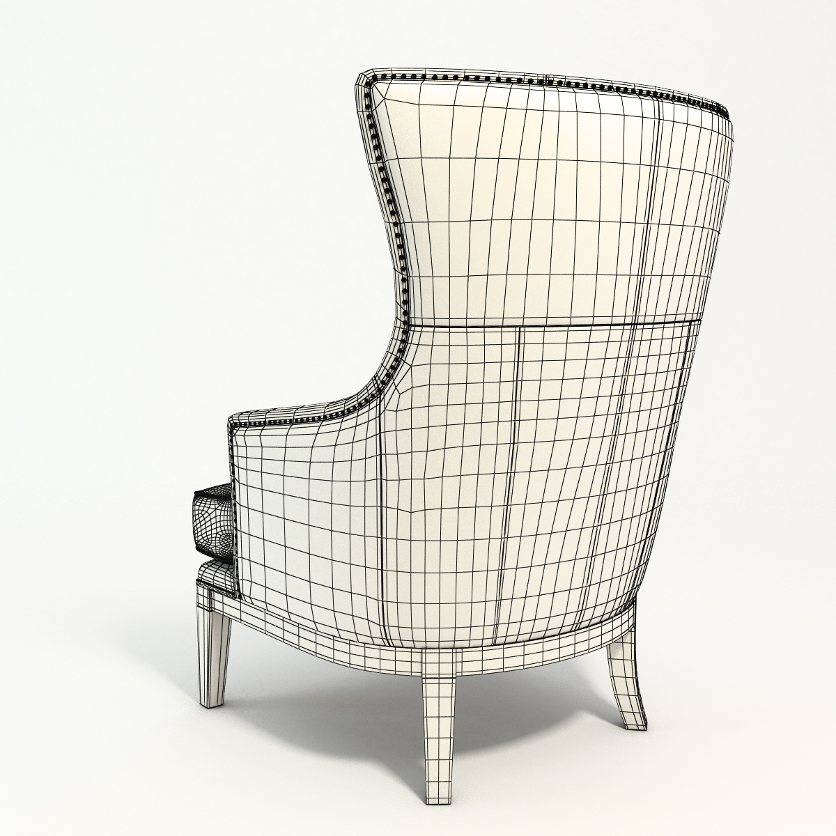 3d obj armchair chair