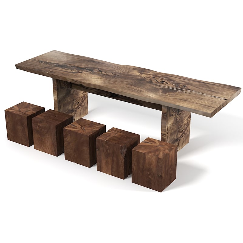 hudson furniture rustic 3d 3ds