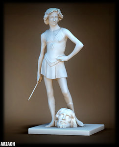 3d model king david sculpt