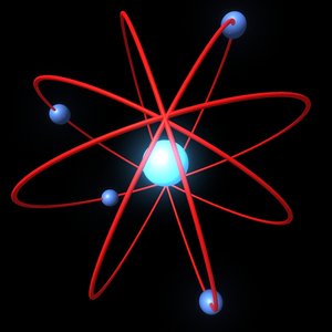 electrons atom 3d model
