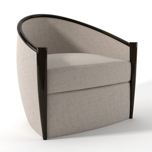 paris lounge chair robert 3d model