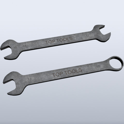 wrench games rusty 3d model