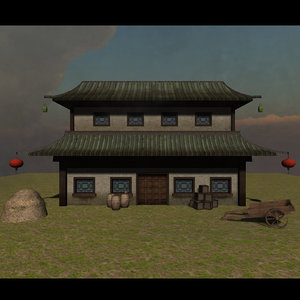 3d chinese house model