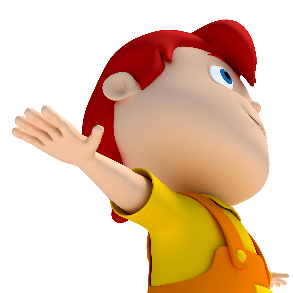 rigged cartoon kid character