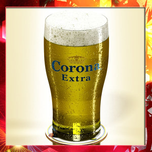 3d model corona pint beer