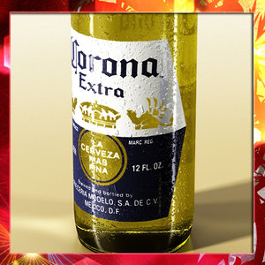 3d model corona beer coaster lemon