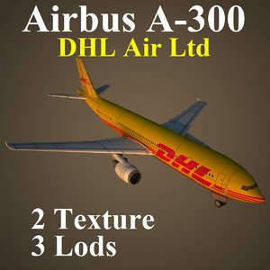 airbus dhl airliner 3d max