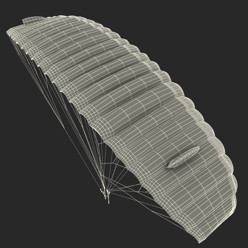 降落伞集合3d模型