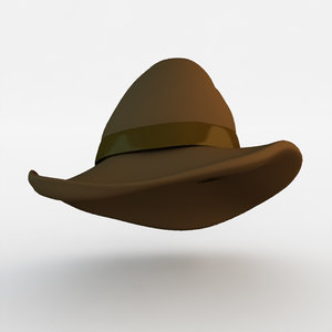 3d stylish male hat model