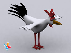 cartoon cock 3d model
