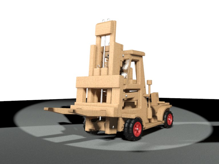 wooden toy forklift