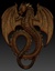 3d bas-relief dragon