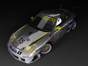 3d model of racing porsche 911 996