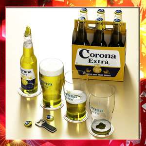 corona beer 3d max