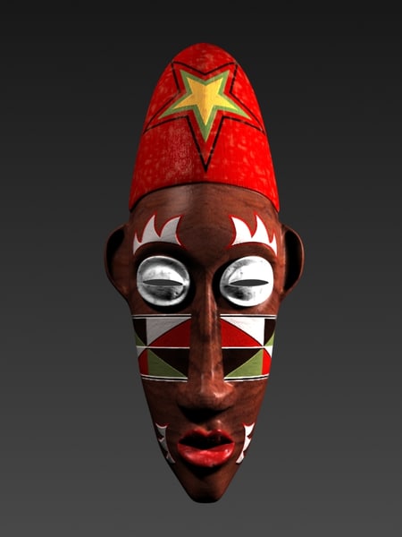 3d Model African Mask