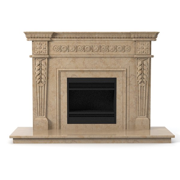 3d Model Classic Marble Fireplace