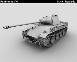 3d model panther ausf g