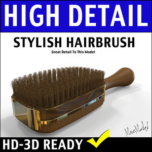 3d designer hairbrush model